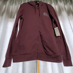 NWT! Quicksilver zip up hooded sweatshirt sz L